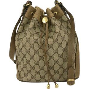 140328BS (L4) Gucci Shoulder Bag GG Logo Beige PVC